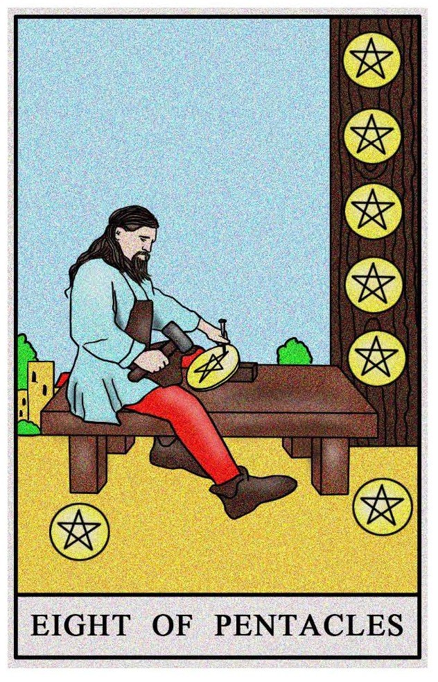 Boston Tarot Reading - The Eight of Pentacles